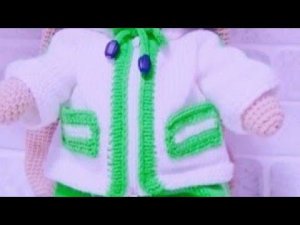 Как связать кармашек крючком и пришить (для игрушки).