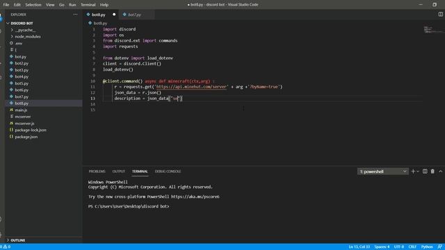 How to do a discord bot to check minecraft server status ?? смотреть онлайн