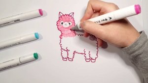 ?How to draw cute little lama! | Как нарисовать милую ламу ??