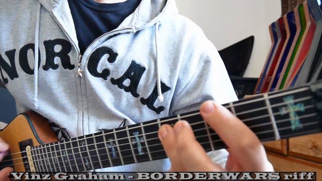 BORDERWARS Riff "play thru" by Vin Graham - Pantera style - Washburn cross смотреть онлайн