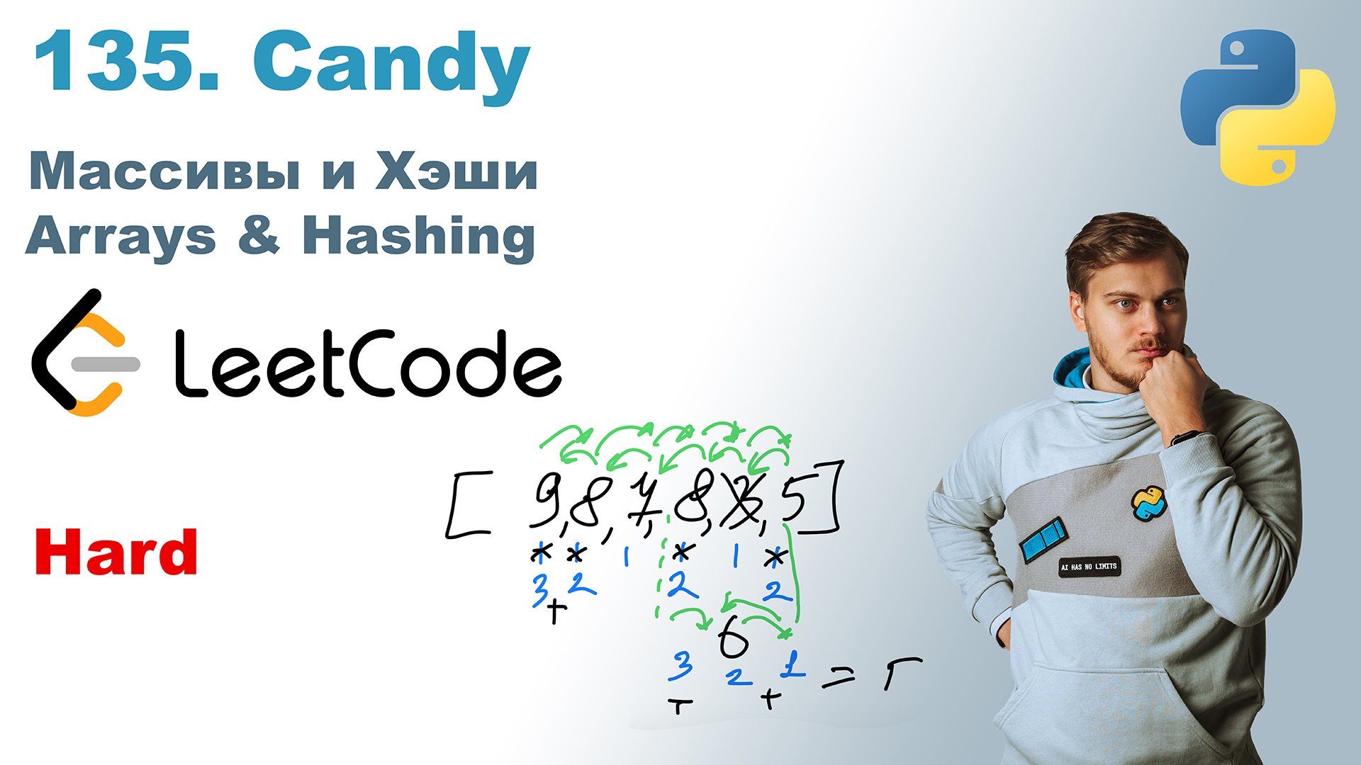 Candy | Решение на Python | LeetCode 135