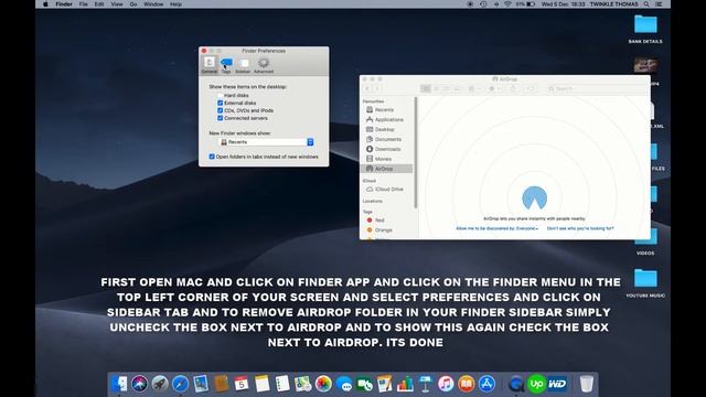 HOW TO REMOVE OR SHOW AIRDROP FOLDER IN FINDER SIDEBAR IN MAC OS MOJAVE смотреть онлайн
