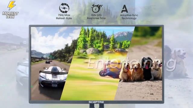 Sceptre 24" 75Hz 1080p LED Monitor 2x HDMI VGA Speakers смотреть онлайн