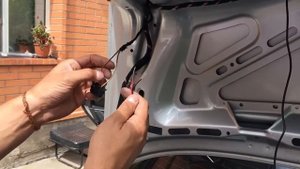 Mercedes benz w210 installing rear view camera ( w210 установка камеры заднего вида) pioneer avh175