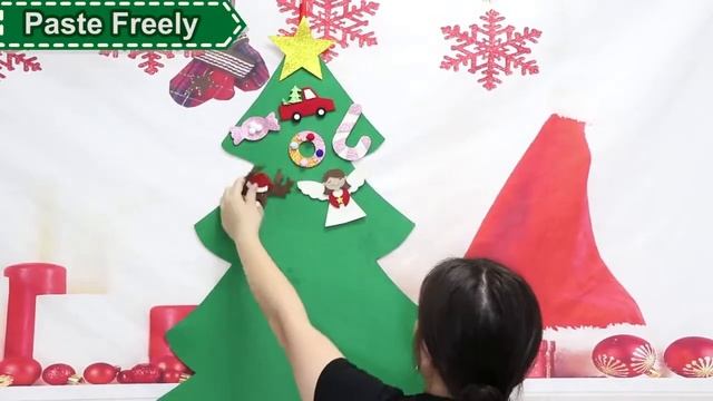 Рождественская елка детская из войлока с игрушками смотреть онлайн