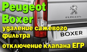 Peugeot Boxer: удаление сажевого фильтра (DPF), отключение клапана ЕГР (EGR)