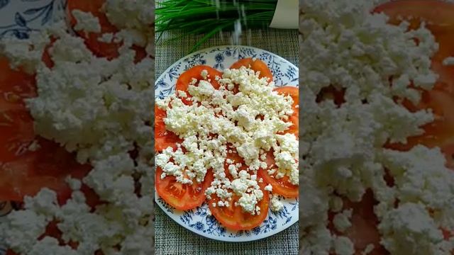 Помидоры и творог вкусно и полезно?? #shortsvideo