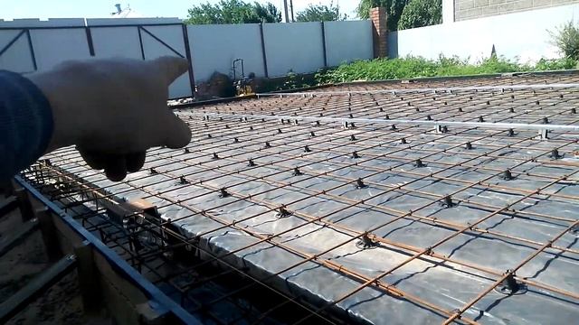 Подготовка монолитной плиты под бетон. Закладные и маяки.