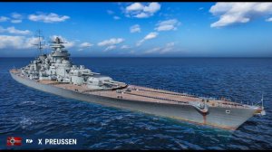 Линкор Preussen 212К Урона! Мир кораблей  World of Warships