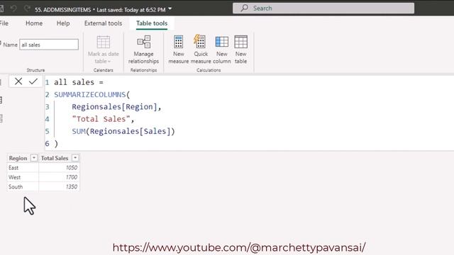 DAX | Power BI | Table Manipulation | ADDMISSINGITEMS Function
