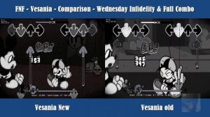 FNF - Comparison - Vesania - Wednesday's Infidelity Part 2 - Old VS New & Full Combo