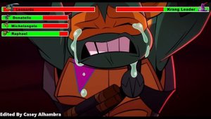 Rise of the Teenage Mutant Ninja Turtles: The Movie (2022) Final Battle with healthbars 4/4