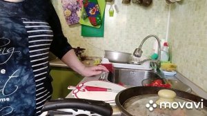 Свиная печень и лёгкое приготовленное на сковороде/// Салат из овощей//     Разговор на разные темы