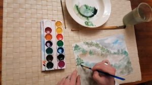 Как нарисовать туман. Туман красками. Рисуем красками. Простые рисунки для детей.