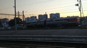 Тепловоз 2М62У-0036 следует из депо ст. Рязань-2