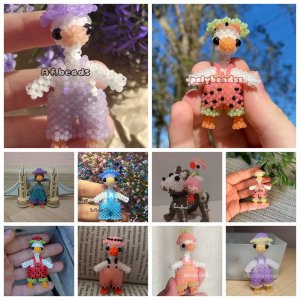 1 часть мини гусь фермер Голова амигуруми из бисера