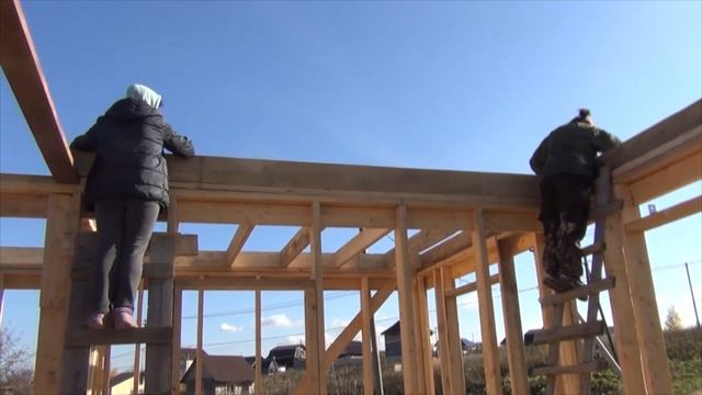 Вторая верхняя обвязка и межэтажные перекрытия женскими руками смотреть онлайн