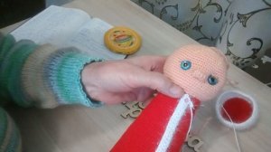 Мини МК по вязанию игрушки Дед Мороз крючком// Автор И. Кистаева// Часть 1 - Тело-голова.