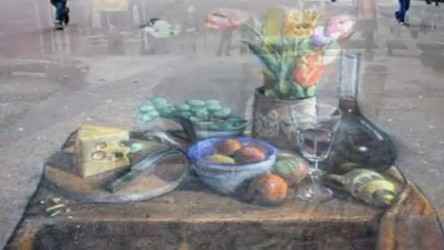 Трехмерные рисунки на асфальте смотреть онлайн