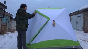 зимняя палатка Лотос Куб 4 Компакт Термо лонг  маленький обзорчик