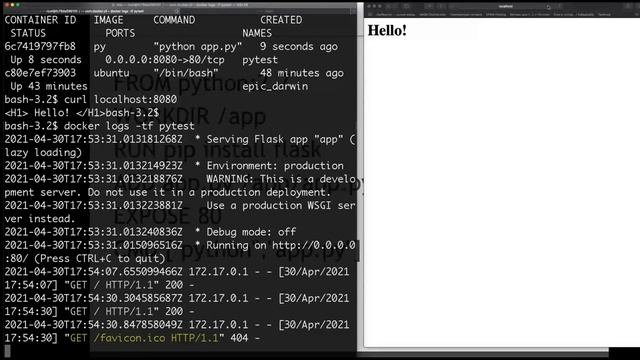 Docker 101 Part 2/3 Dockerfile. Собираем собственный образ и запускаем.
