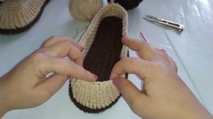 Домашние тапочки крючком. Мастер класс.