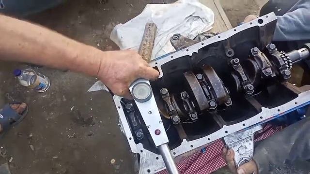 сборка двигателя Mercedes 102 двухрядная цепь 124 Mercedes