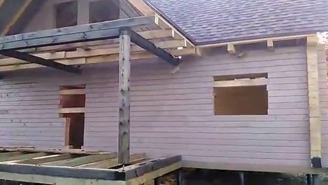 Брусовой дом, баня и беседка в посёлке Луч Новоусманского района Воронежской области смотреть онлайн