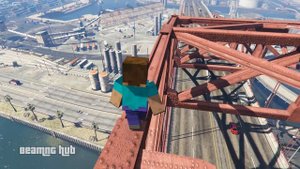 GTA 5 Ragdolls Water MINECRAFT STEVE ep.3 (Euphoria physics)