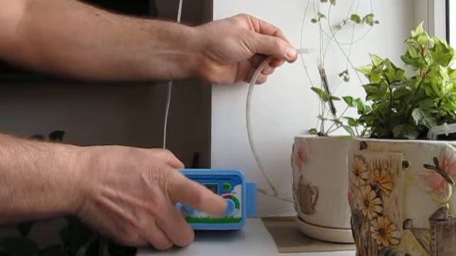 Автоматический полив комнатных растений.