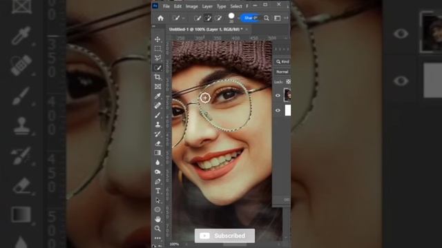 Change glasses color in photishop tutorial #editing #effect#trending#photoshoptutorial