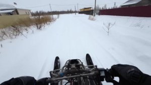 Самодельный снегоход "Мичиган" / Первый выезд!
