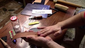 Шкатулка из кожи. Форма-туесок.