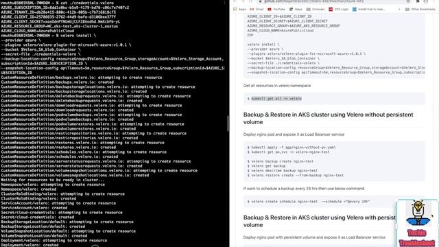 Backup and Restore in Kubernetes | Velero | How Velero Works | Setup AKS | Migrate K8s cluster смотреть онлайн