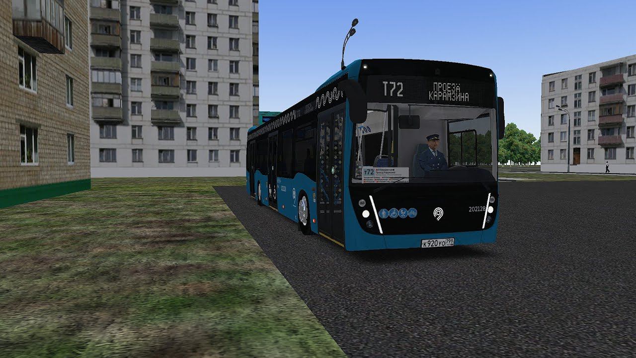 OMSI 2 Южная Москва по маршруту т72 с звуковым информатором в утренний час пик смотреть онлайн