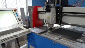 Сверление на фрезерном станке с ЧПУ TRACE-MAGIC ТМ06 1209 в стали отверстий ф 4,2 мм