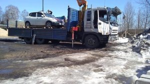 как не надо работать на манипуляторе Исузу