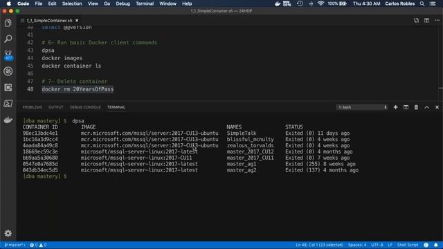 SQL Server Containers on Docker & Kubernetes | Carlos Robles | 20 Years of PASS смотреть онлайн