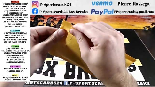 BREAK #95 | 2020 P-SPORTSCARDS24'S PREMIUM NFL FOOTBALL CARDS LIVE PACK BOX BREAK смотреть онлайн