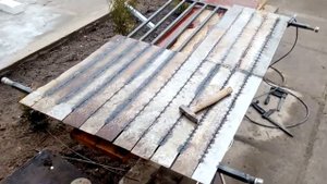 Изготовление бюджетного водяного солнечного коллектора из проф трубы Часть 3 (Абсорбер)