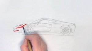 Как нарисовать машину Феррари поэтапно | How to Draw a Ferrari