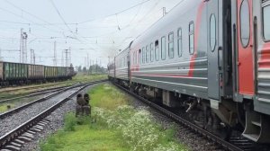 Станция Сухум, Абхазия. Отправление тепловоза 2ТЭ116У-0229 с пассажирским поездом Сухум – Москва.
