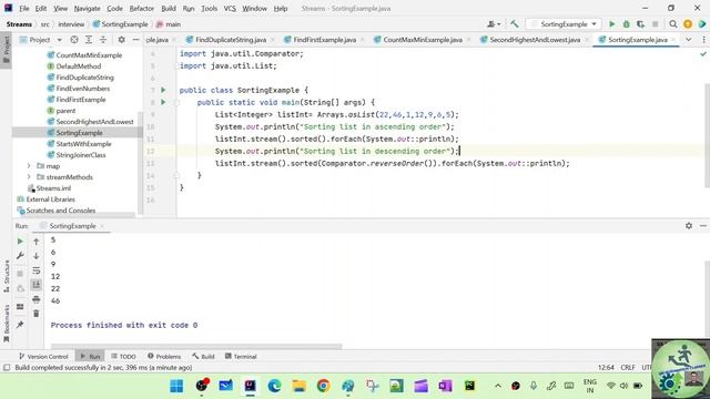 Java 8 Interview Questions| Sort Integers