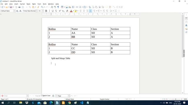 Delete, Copy and Move Table in LibreOffice Writer смотреть онлайн