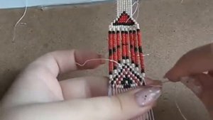 Гердан из бисера своими руками на станке/ DIY