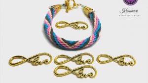 Плетеный браслет Кумихимо.