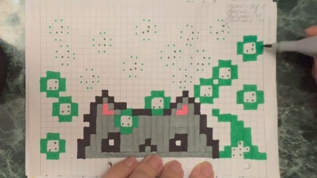 Рисуем по клеточкам- котики ?⬛ вторая часть