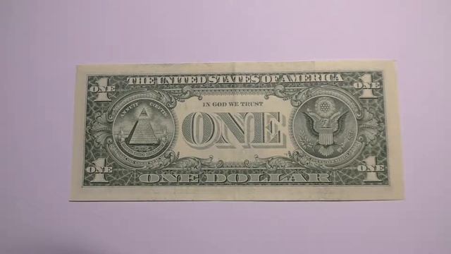 Купюра 1 доллар США 2009 года.