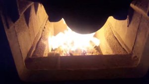 Ретортная горелка Pancerpol.Работа на пиллете из лузги подсолнечника.