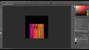 Длинная градиентная тень для текста в Photoshop